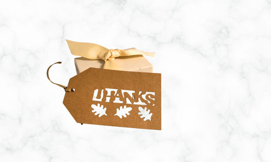 Gift Tag - Thanks with Autumn Leaves