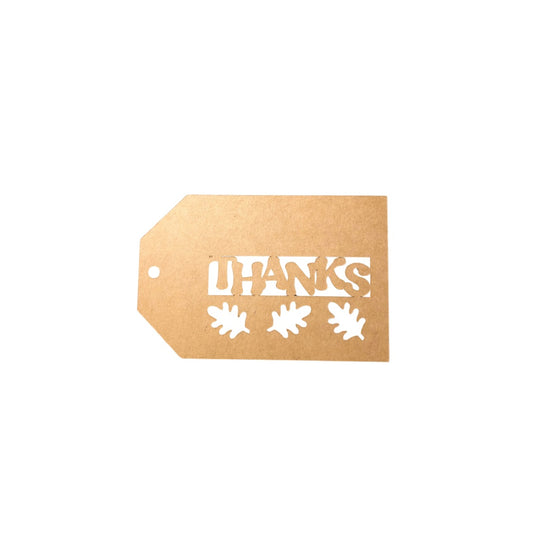 Gift Tag - Thanks with Autumn Leaves
