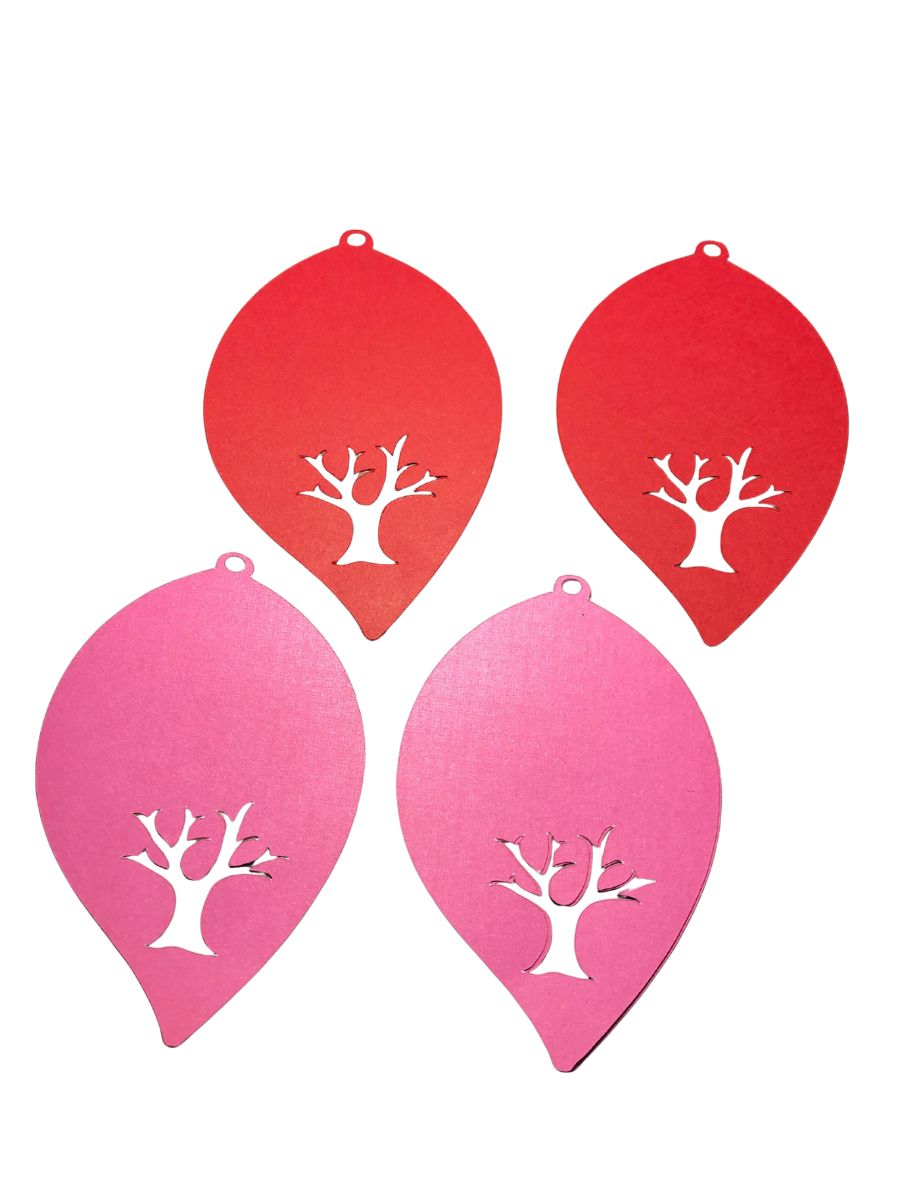 Gift Tag - Pink and Red Leaf Tags